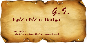 Gyárfás Ibolya névjegykártya